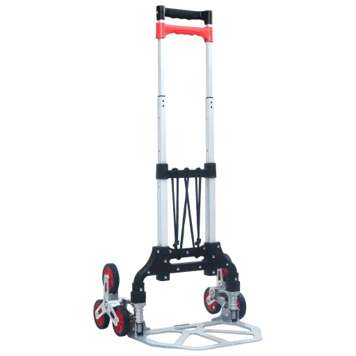 Carrito de Transporte Plegable de Aluminio Plateado 70 kg