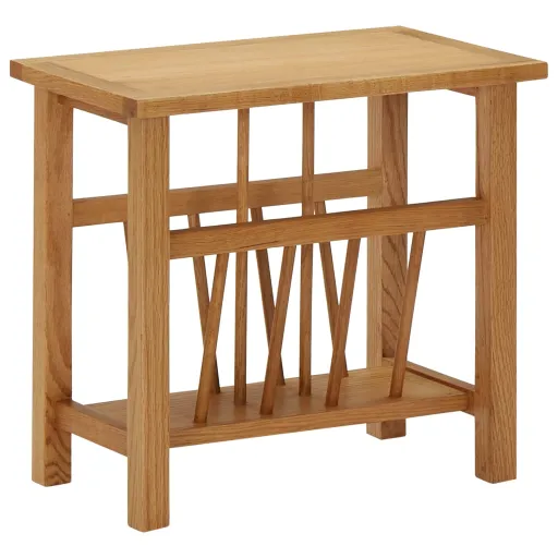 Mesa Revistero Madera Maciza de Roble 45x27x42 cm