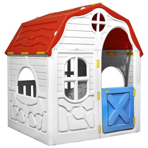 Casita de Juegos Plegable Para Niños Con Puertas y Ventanas