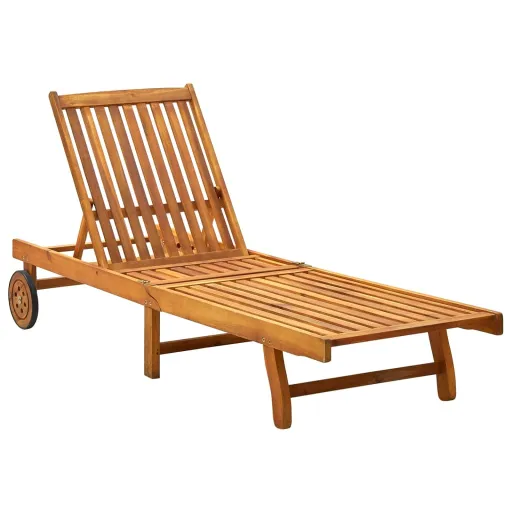 Tumbona de Madera Maciza de Acacia