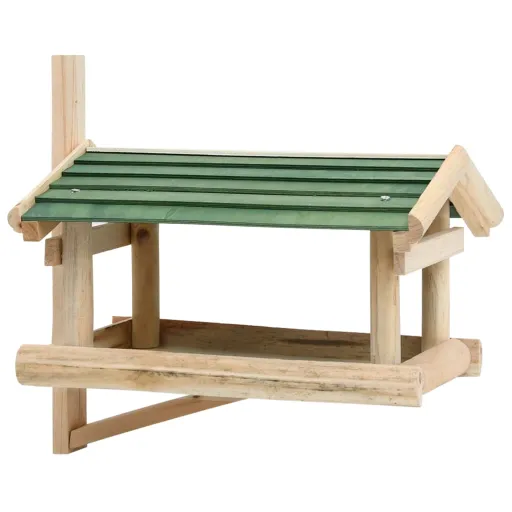 Comedero Para Pájaros Madera Maciza 35x29,5x21 cm