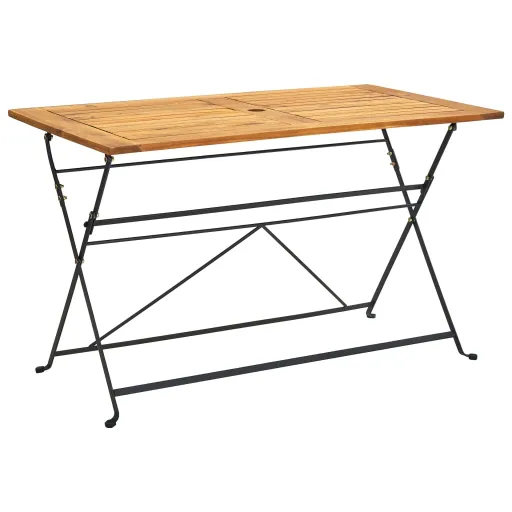 Mesa Plegable de Jardín de Madera Maciza de Acacia 120x70x74 cm
