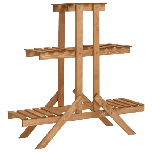 Soporte Para Plantas de Madera de Abeto 83x25x83 cm