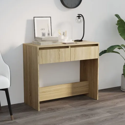 Mesa Consola de Madera Contrachapada Roble Sonoma 89x41x76,5 cm