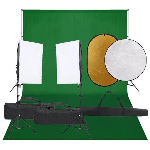 Kit de Estudio Fotográfico Con Set de Luces, Fondo y Reflector