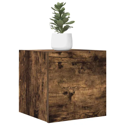 Muebles Para TV de Pared 2 Uds Roble Ahumado 30,5x30x30 cm