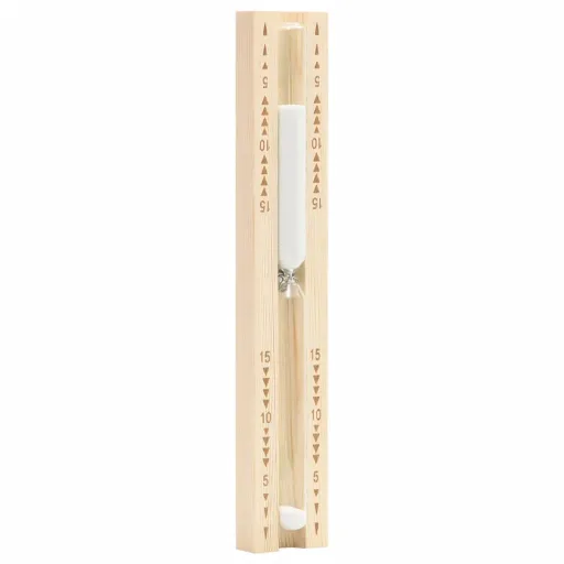 Reloj de Arena Para Sauna 15 Minutos Madera Maciza de Pino