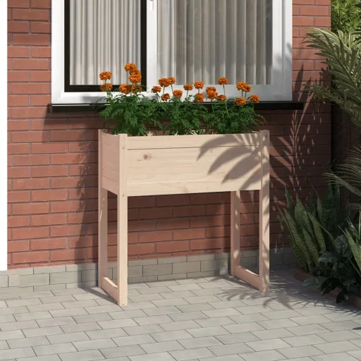 Jardinera de Madera Maciza de Pino 78x40x81 cm