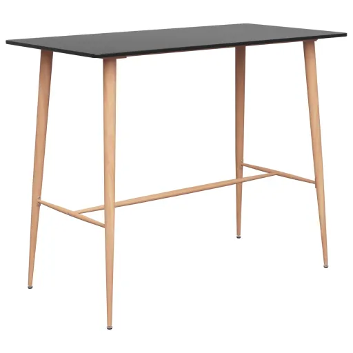 Mesa Alta de Cocina Negro 120x60x105 cm
