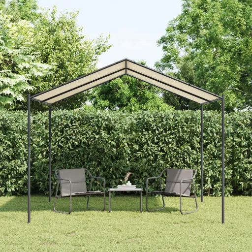 Carpa Acero y Tela Beige 3x3 m