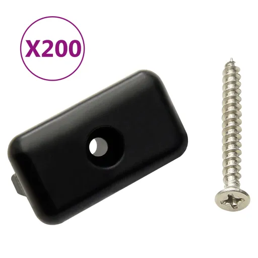 Clips de Plataforma Con Tornillos 200 Uds Plástico Acero Inox