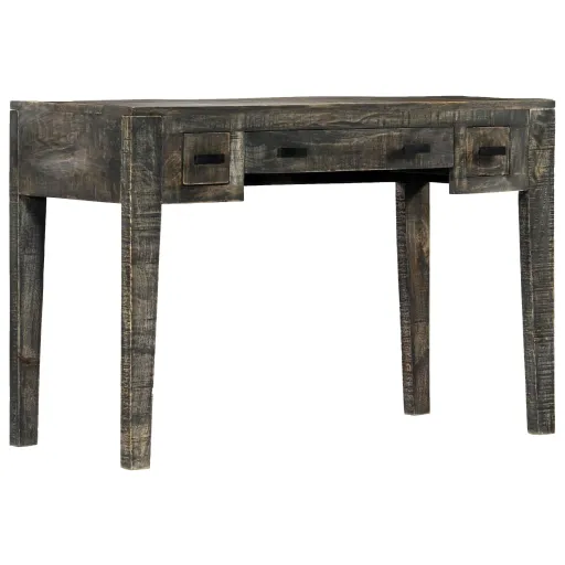 Escritorio de Madera Maciza de Mango Negro 110x50x75 cm