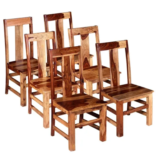 Sillas de Comedor 6 Unidades Madera Maciza