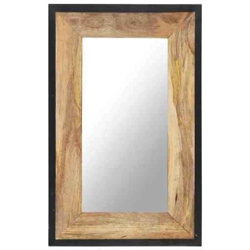 Espejo de Madera Maciza de Mango 80x50 cm