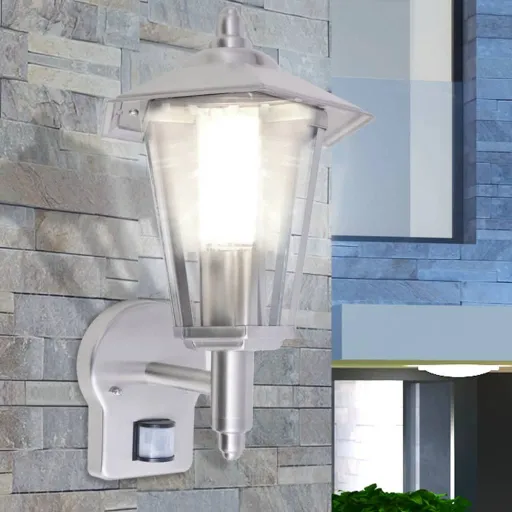 Lámpara de Pared Para Exteriores Con Sensor Cuerpo Acero Inoxidable