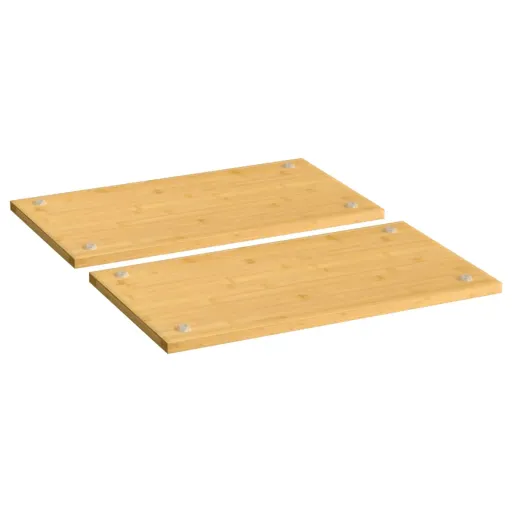 Cubiertas de Cocina 2 Uds Bambú 50x28x1,5 cm