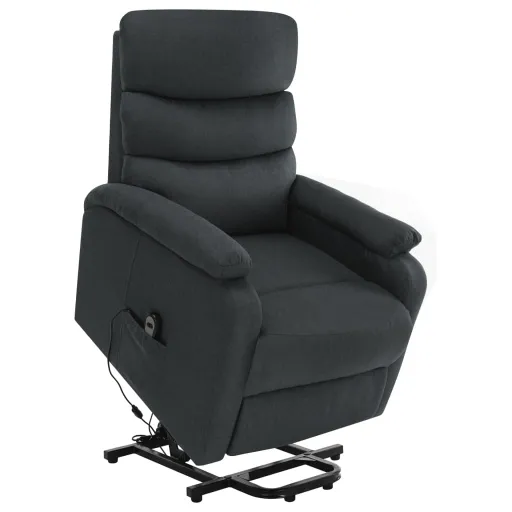 Sillón de Masaje Elevable Tela Gris Oscuro