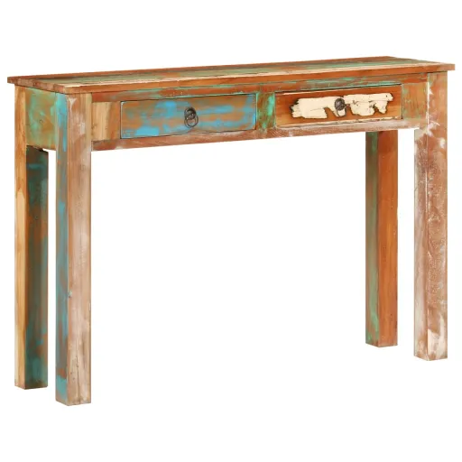 Mesa Consola Madera Maciza Reciclada 110x30x75 cm