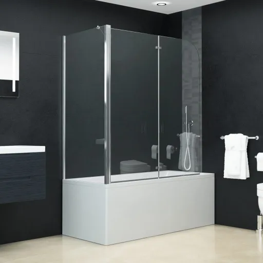 Mampara de Ducha Plegable ESG 120x68x130 cm