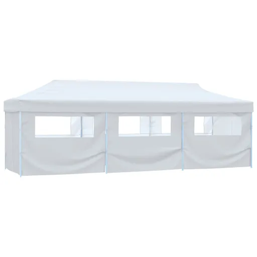 Carpa de Fiestas Pop-up Plegable Con 8 Paredes Blanco 3x9 m