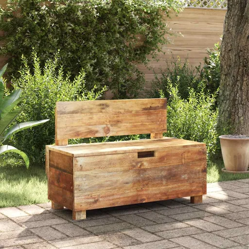 Banco de Madera Maciza de Caoba 86x40x60 cm