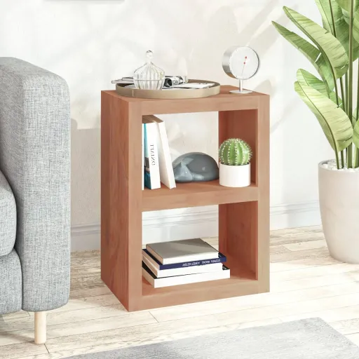 Mesa Auxiliar de Madera Maciza de Teca 45x30x60 cm