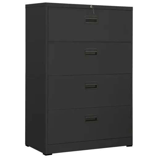 Armario Archivador de Acero Antracita 90x46x134 cm