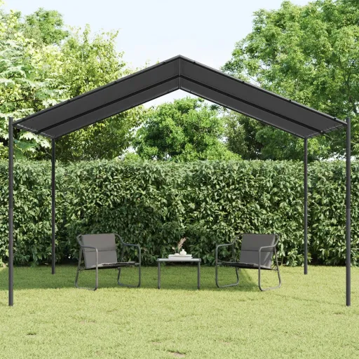Carpa Acero y Tela Gris Antracita 4x4 m