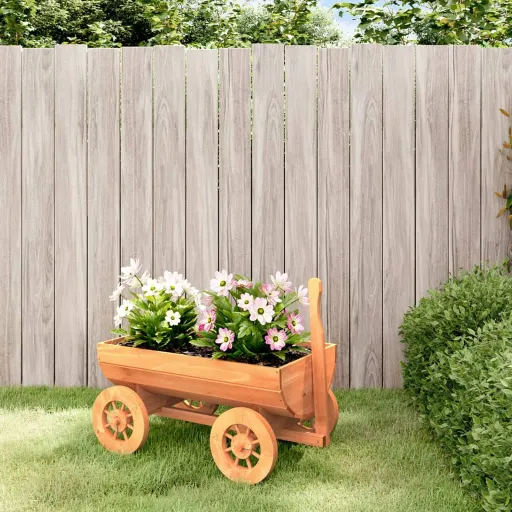Carreta Decorativa Madera Maciza de Abeto 70x43x54 cm
