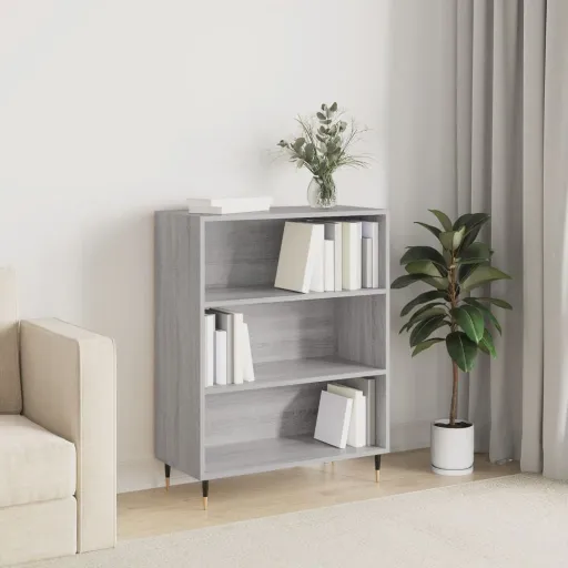 Estantería Madera de Ingeniería Gris Sonoma 69,5x32,5x90 cm