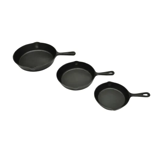 Set de 3 Sartenes Grill de Hierro Fundido