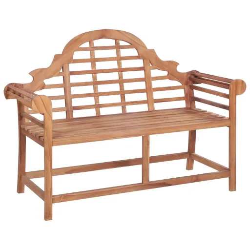 Banco de Jardín Madera Maciza de Teca 127x58,5x92,5 cm