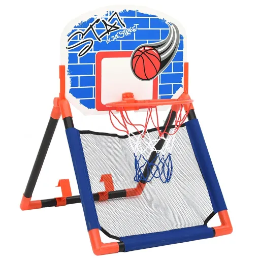 Set Baloncesto Infantil Multifuncional Suelo y Pared