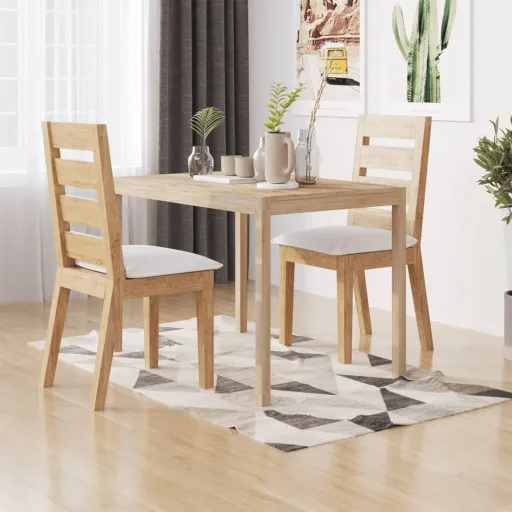 Mesa de Comedor Madera Maciza de Acacia 110x70x75 cm