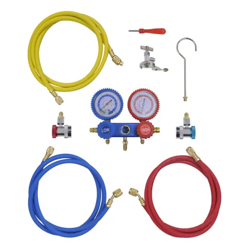 Conjunto de Herramientas de Manómetro de 2 Vías