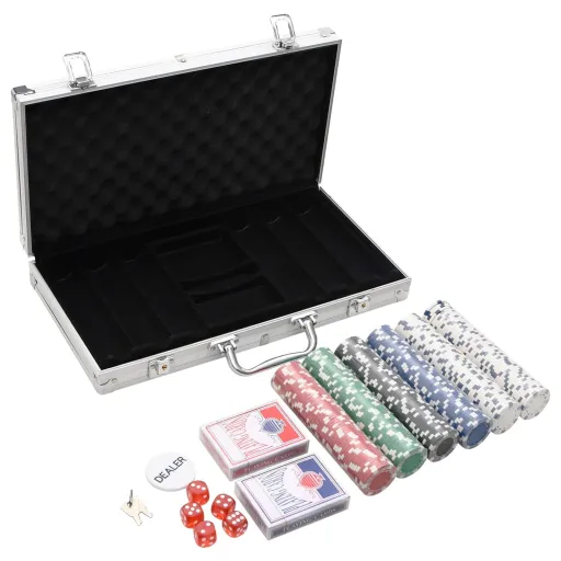 Juego de Fichas de Póker 300 Piezas 11,5 g