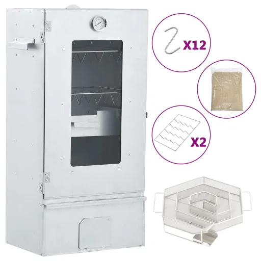 Horno Ahumador de BBQ Con Generador Humo Frío Acero Galvanizado
