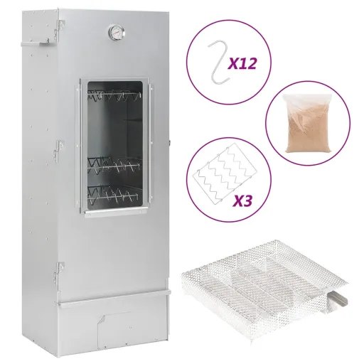 Horno Ahumador de BBQ Con Generador Humo Frío Acero Galvanizado