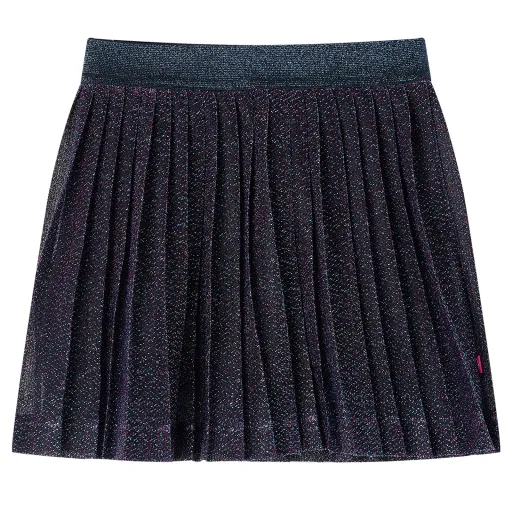 Falda Infantil Con Brillo Azul Marino 116