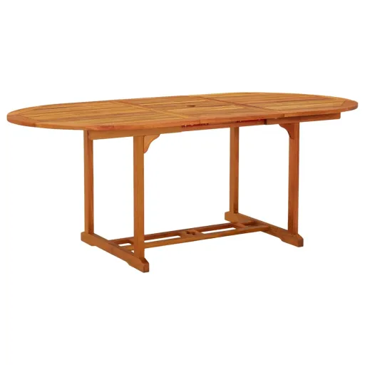 Mesa de Jardín Madera Maciza de Eucalipto 200x100x75 cm