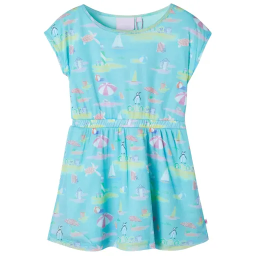 Vestido Infantil Color Aguamarina Claro 104