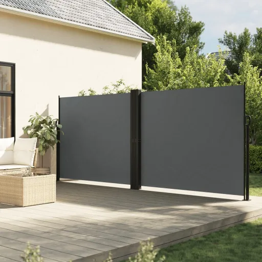 Toldo Lateral Retráctil Antracita 180x1200 cm