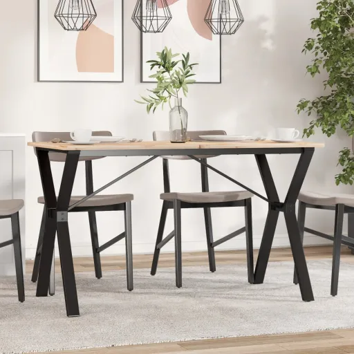 Patas de Mesa de Comedor Estructura Y Acero 120x60x73 cm