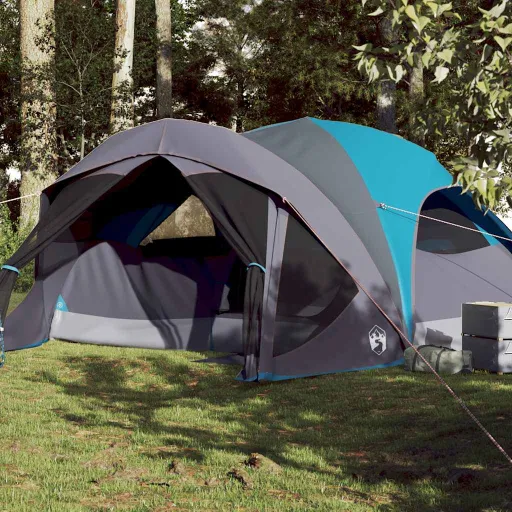 Tienda de Campaña Familiar Para 6 Personas Impermeable Azul