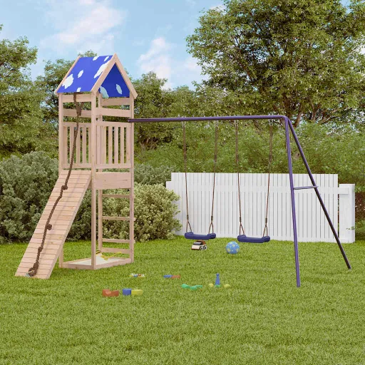 Parque Infantil de Exterior de Madera Maciza de Pino