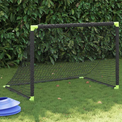 Portería de Fútbol Infantil Plegable Negra 90x64x64 cm