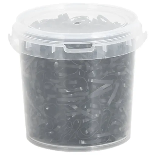 Bandas de Trenzas de Caballo Silicona Negro 1500 Unidades