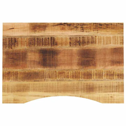 Tablero Escritorio Con Curva Madera Mango Rugosa 100x50x2,5 cm