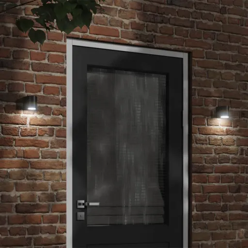 Lámpara de Pared de Exterior Aluminio Fundido Negro