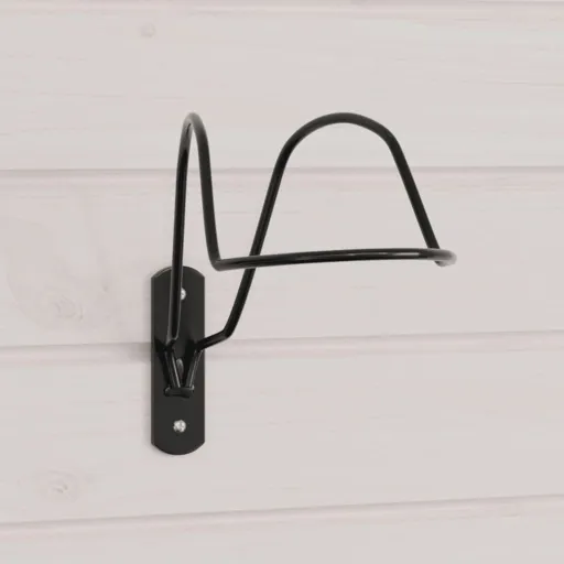 Soporte de Casco de Equitación Montaje en Pared Acero Negro